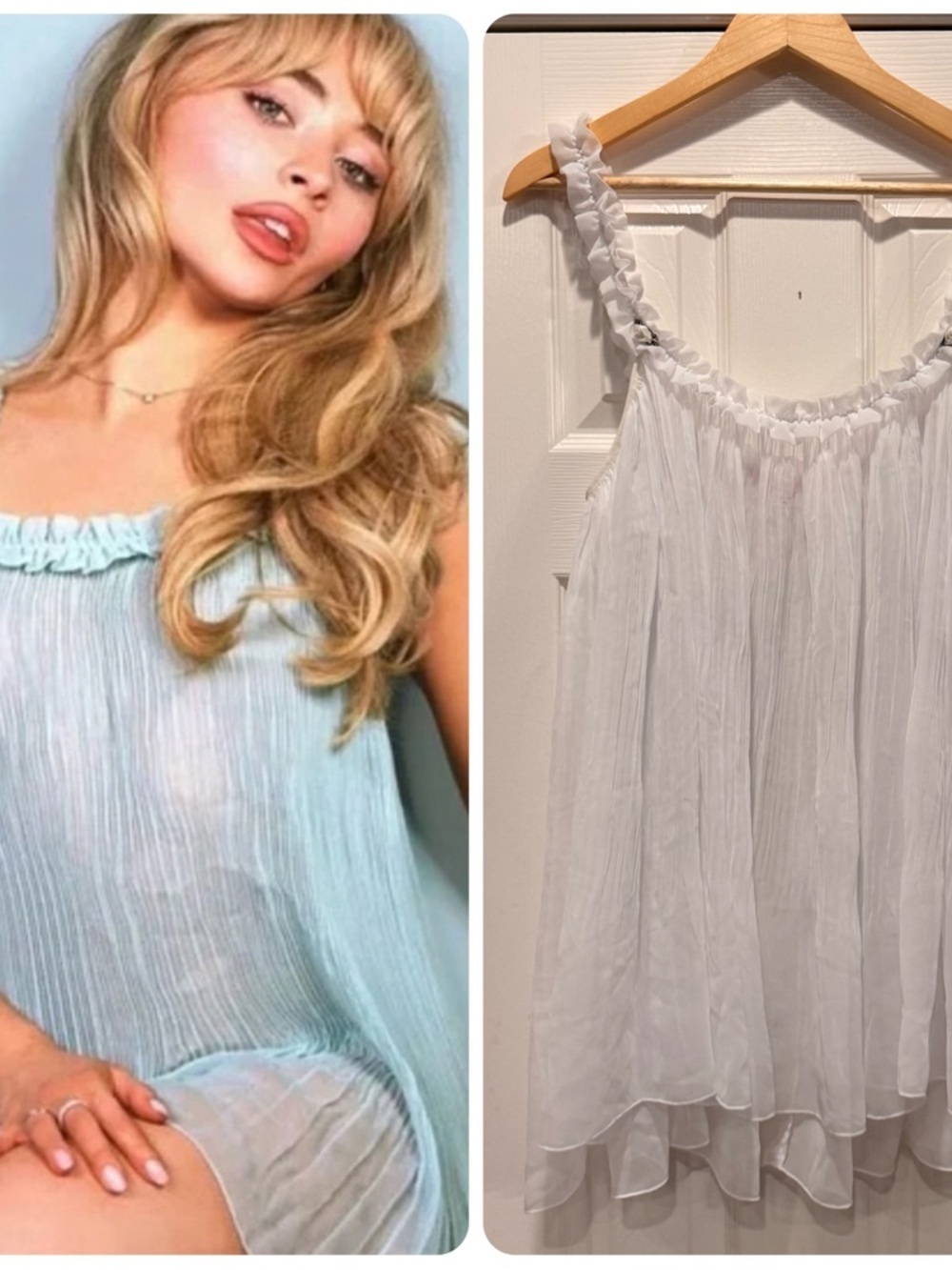 Rare Victoria's Secret 2006 Babydoll White Slip Dress Size XL, Sabrina Carpenter